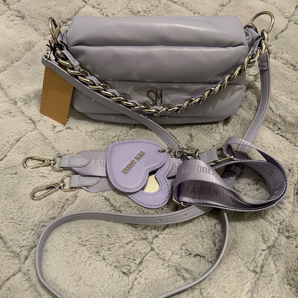NWT Steve Madden Violet Crossbody Bag with Chunky Chain Strap